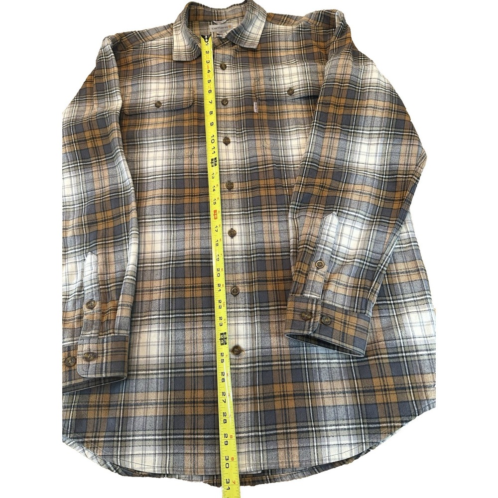Carhartt Mens Original Fit Long Sleeve Heavy Flannel Shirt Size L Tall - Picture 5 of 7